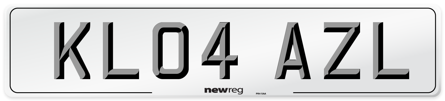 KL04 AZL Number Plate from New Reg